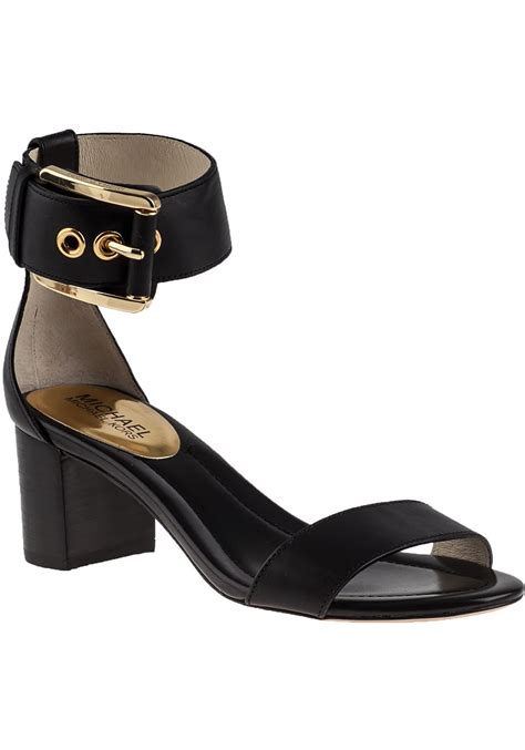 michael kors leather square sandals toe ankle straps|Michael Kors snakeskin flats.